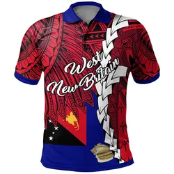 Papua New Guinea West New Britain Province Polynesian Polo Shirt - Tribal Wave Tattoo