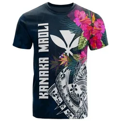 Hawaii T Shirt - Polynesian Hibiscus With Summer Vibes
