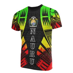 Nauru T shirt - Nauru Coat Of Arms Polynesian Tattoo Reggae Style