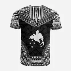 Papua New Guinea Custom Personalised T shirt - Papua New Guinea Coat Of Arms Polynesian Chief Tattoo Black Version