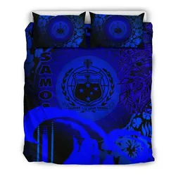 FamilyGater Bedding Set - Cover and Pillow Cases Samoa - Hibiscus And Wave Blue K7