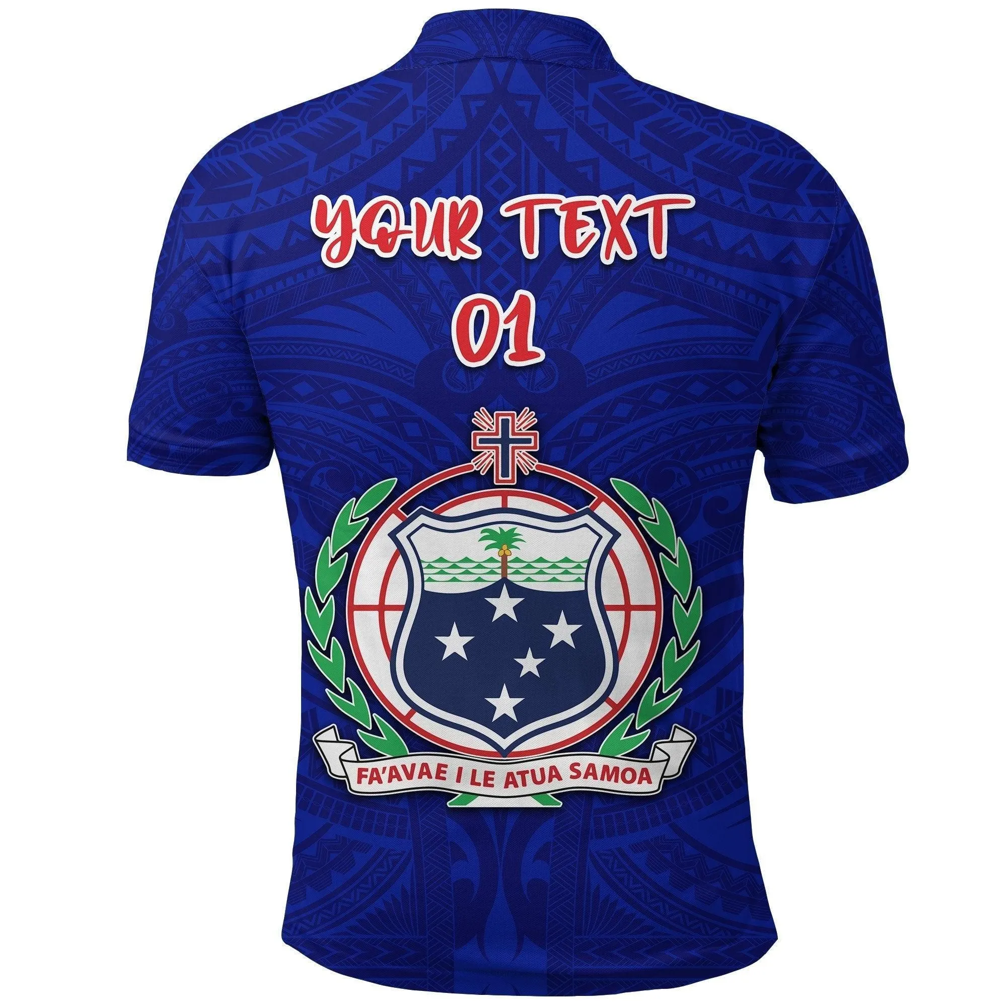 (Custom Personalised) Manu Samoa Rugby Polo Shirt Free Style, Custom Text And Number