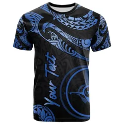 Yap Micronesia Custom Personalised T-Shirt - Poly Tattoo Blue Version