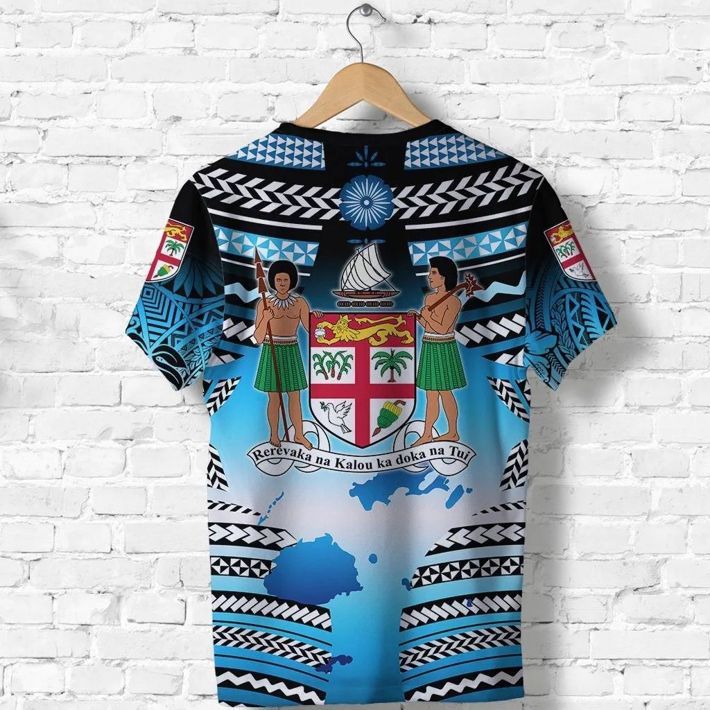 Fiji Rugby T shirt Map Creative Style