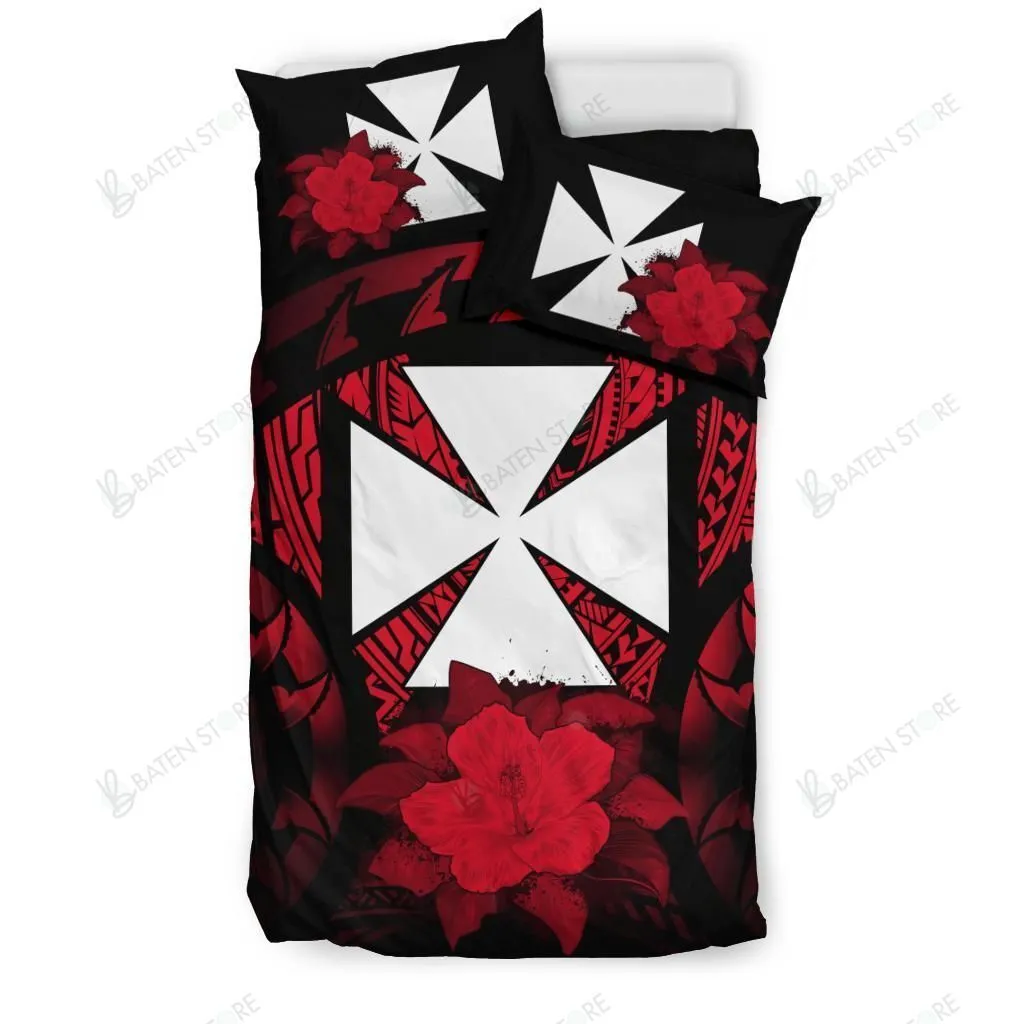 Wallis And Futuna Red Hibiscus Bedding Set Bedroom Decor