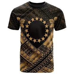 Cook Islands Polynesian T-Shirts - Cook Islands Gold Seal Camisole Hibiscus Style - BN18