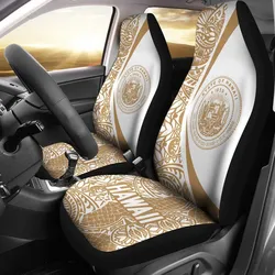Hawaii Coat Of Arm Polynesian Car Seat Covers - Circle Style 06 J1