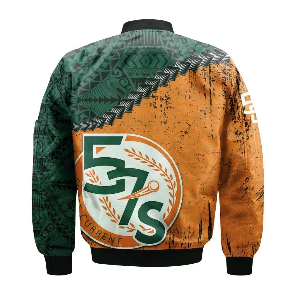 Swift Current 57s Bomber Jacket Grunge Polynesian Tattoo - CA BASEBALL