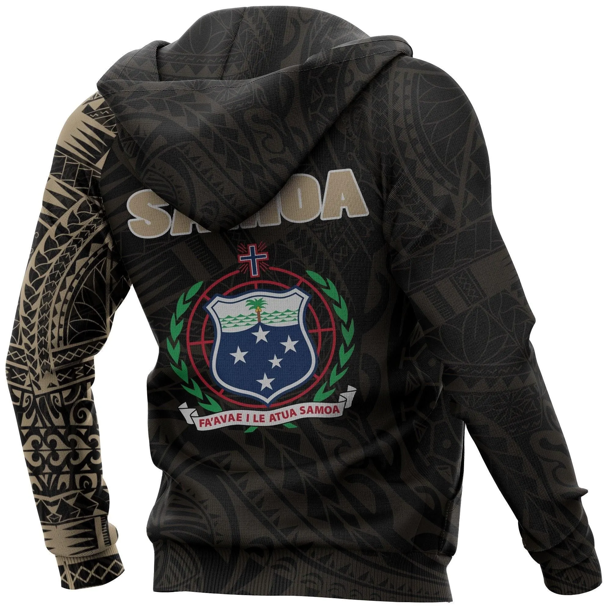 Samoa Hoodie - Samoa Coat Of Arms Polynesian Tattoo