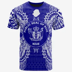 Niue All Niue Seal Map Polynesian Tattoo Blue Unisex 3D T-Shirt All Over Print ONCML