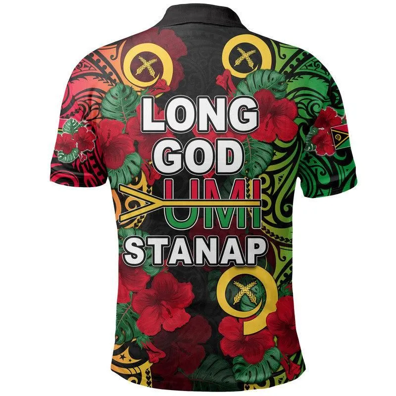 Vanuatu And Hibiscus Polo Shirt  LT6