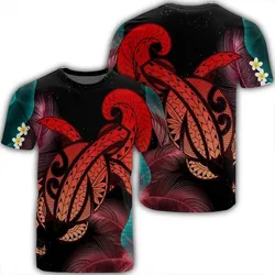 Alohawaii Tee - Hawaii Turtle Polynesian Tropical T-shirt Ghia Style Red - AH - J4R