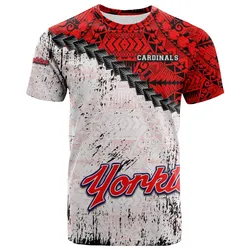 Yorkton Cardinals T-shirt Grunge Polynesian Tattoo - CA BASEBALL
