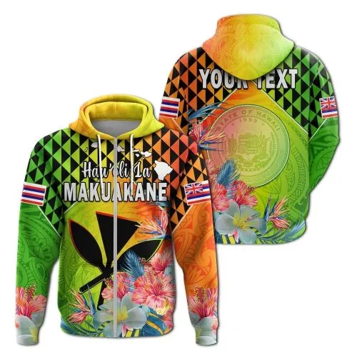(Custom Personalised) Happy Hawaii Fathers Day Hoodie Hawaiian Tribal Kanaka Maoli Hibiscus LT14