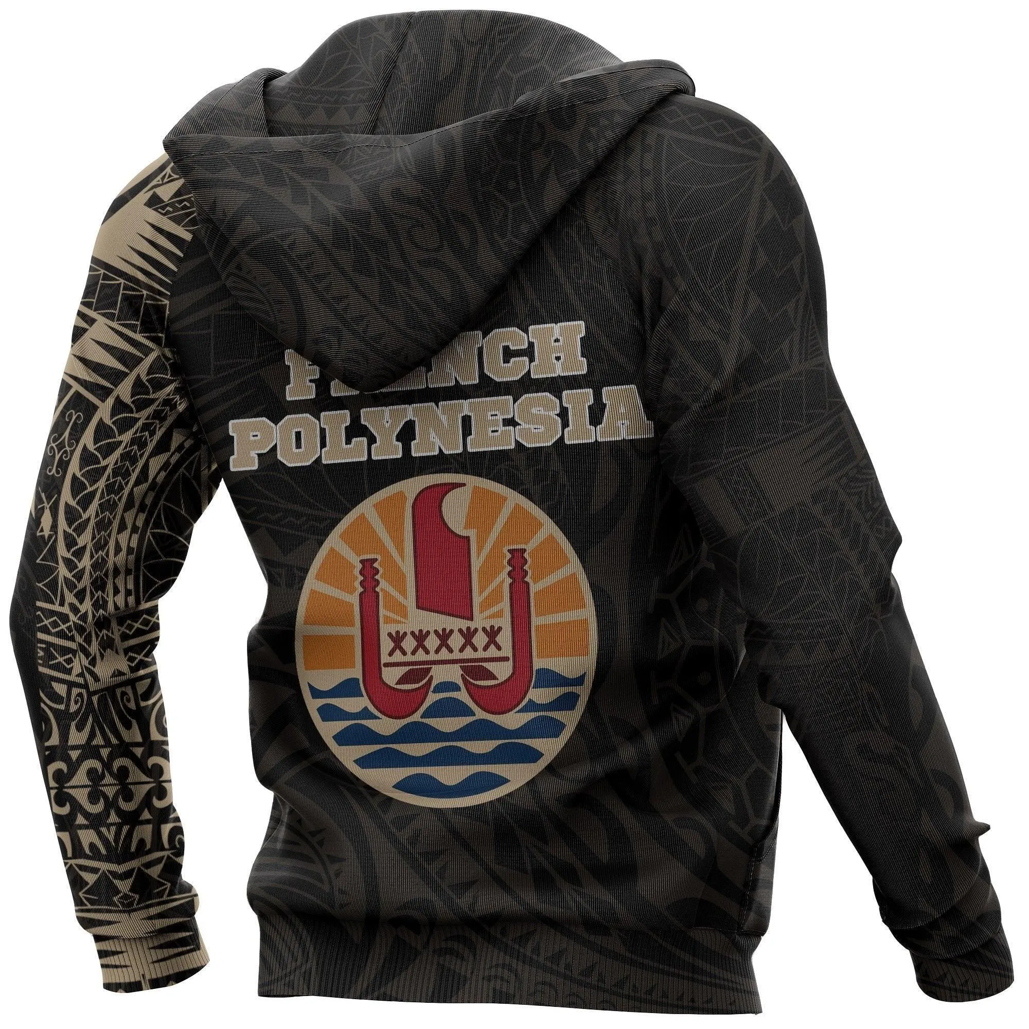 French Polynesia Hoodie - French Polynesia Flag Polynesian Tattoo