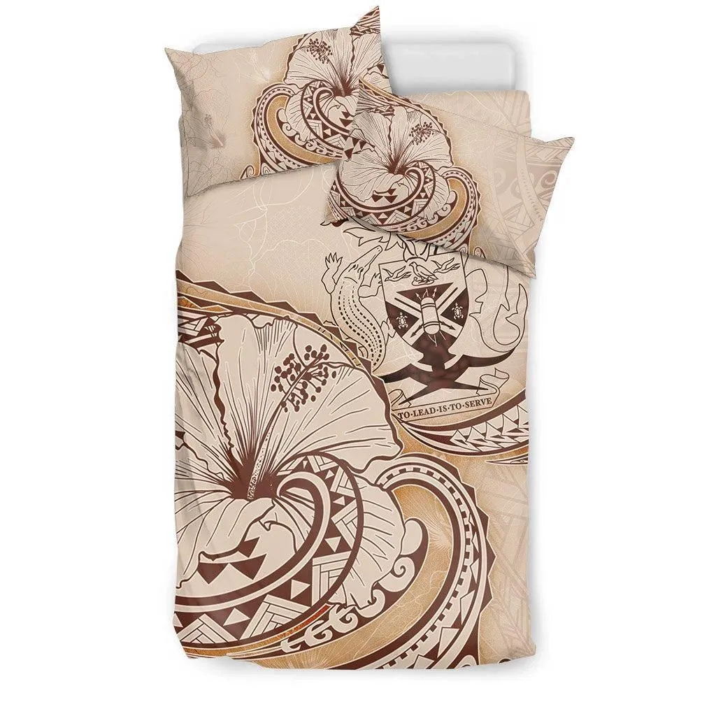 Solomon Islands Bedding Set - Hibiscus Flower Vintage Style