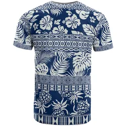 Polynesian Shirt - Hibiscus Tropical Leaves Pattern