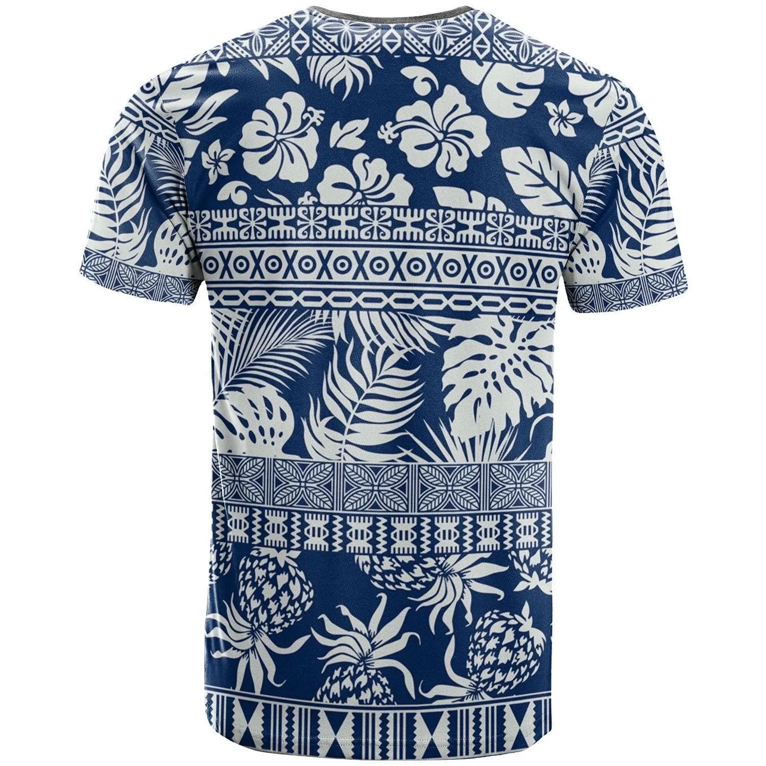Polynesian Shirt - Hibiscus Tropical Leaves Pattern