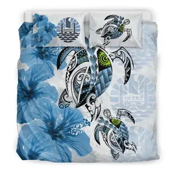 Polynesian Tahiti Polynesia Turtle Hibiscus A Bedding Set Camlige