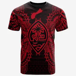 Guam All Guam Coat Of Arms Map Polynesian Tattoo Red Unisex 3D T-Shirt All Over Print ONCJU