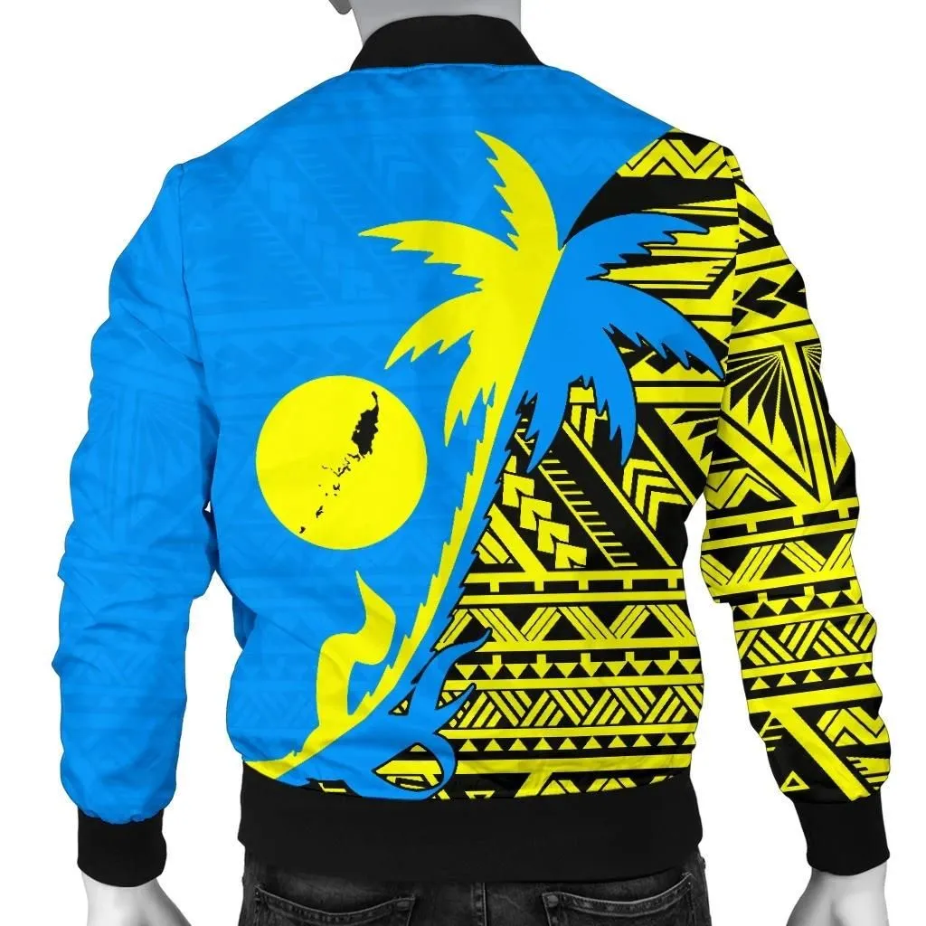 Palau Coconut Tree Men's Bomber Jacket K4