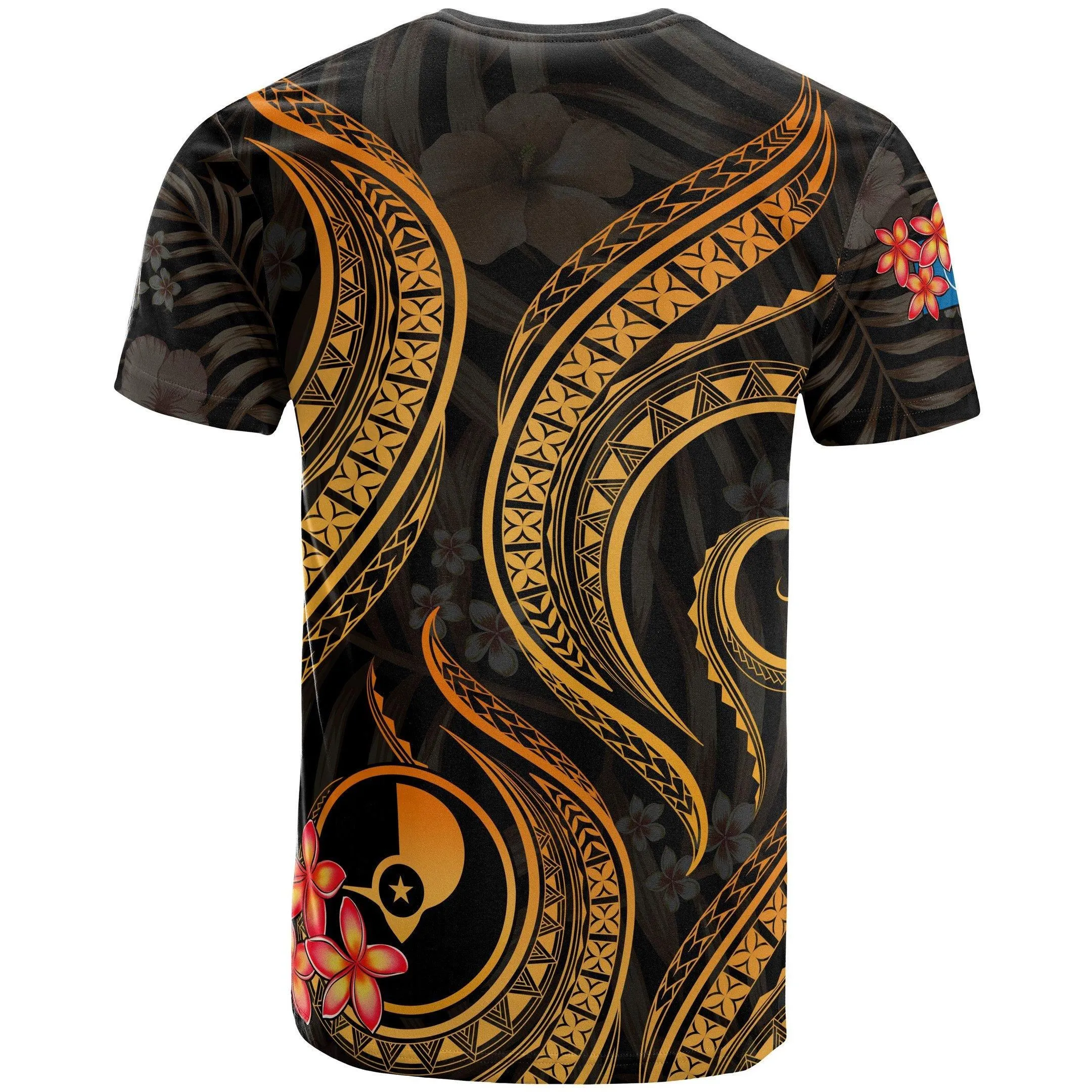 Alohawaii T-Shirt - Tee Yap Micronesian - Gold Plumeria - BN11