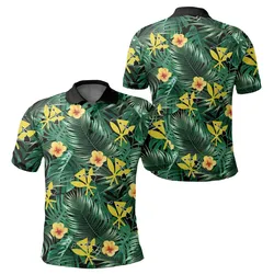 Alohawaii Shirt - Hawaii Map Kanaka Tropical Summer Style Polo Shirt - AH - J5