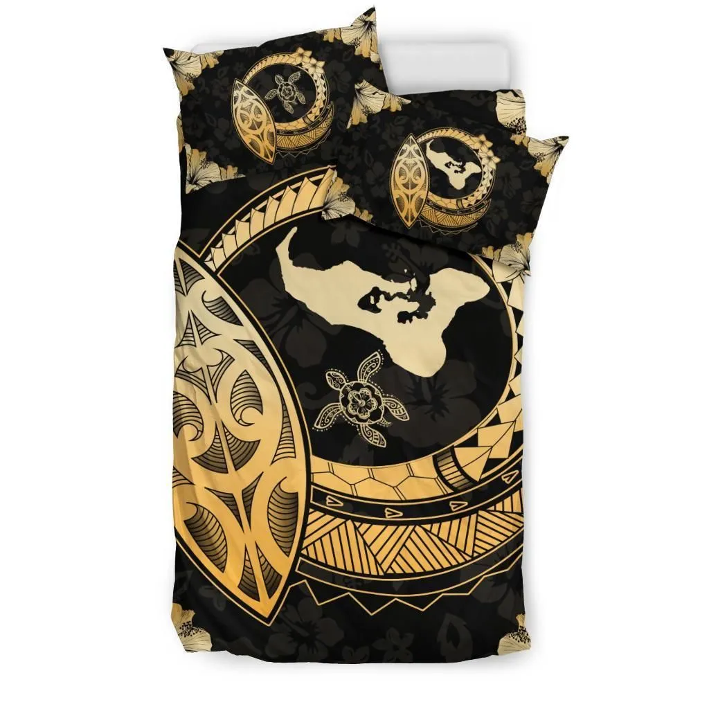 Tonga Turtle Hibiscus Map Bedding Set
