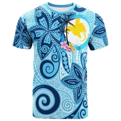 Papua New Guinea T shirt - Tribal Plumeria Pattern