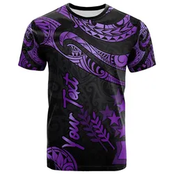 Kosrae Micronesia Custom Personalised T Shirt - Poly Tattoo Purple Version