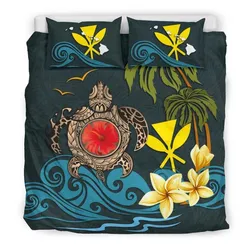 Polynesian Hawaii Coat Of Arm Turtle Hibiscus A Bedding Set Camlirq