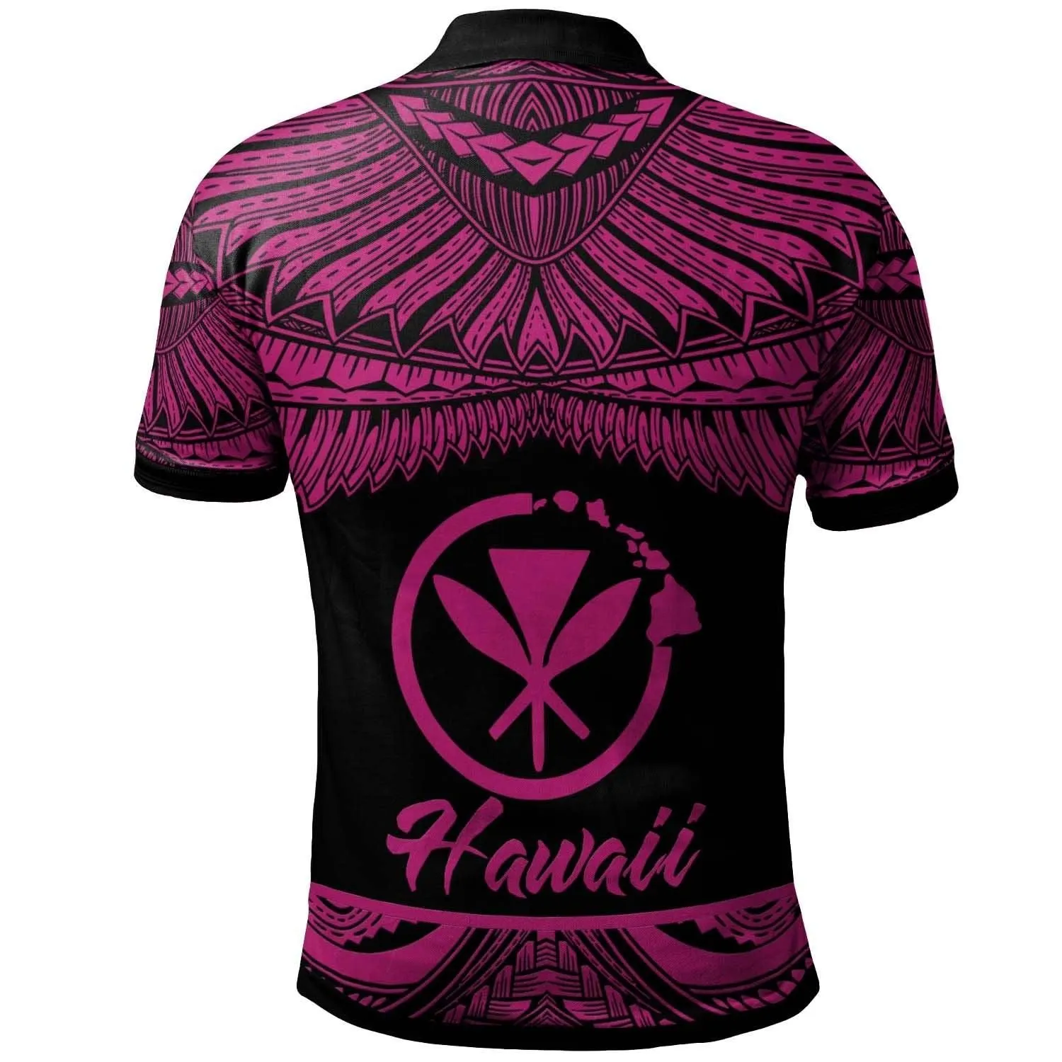 Hawaii Polynesian Polo Shirt - Poly Tattoo Pink Version