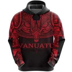 Vanuatu Best Tattoo Red Unique Design 3D Printed Sublimation Hoodie Hooded Sweatshirt Comfy Soft And Warm For Men Women S to 5XL CTC17011456