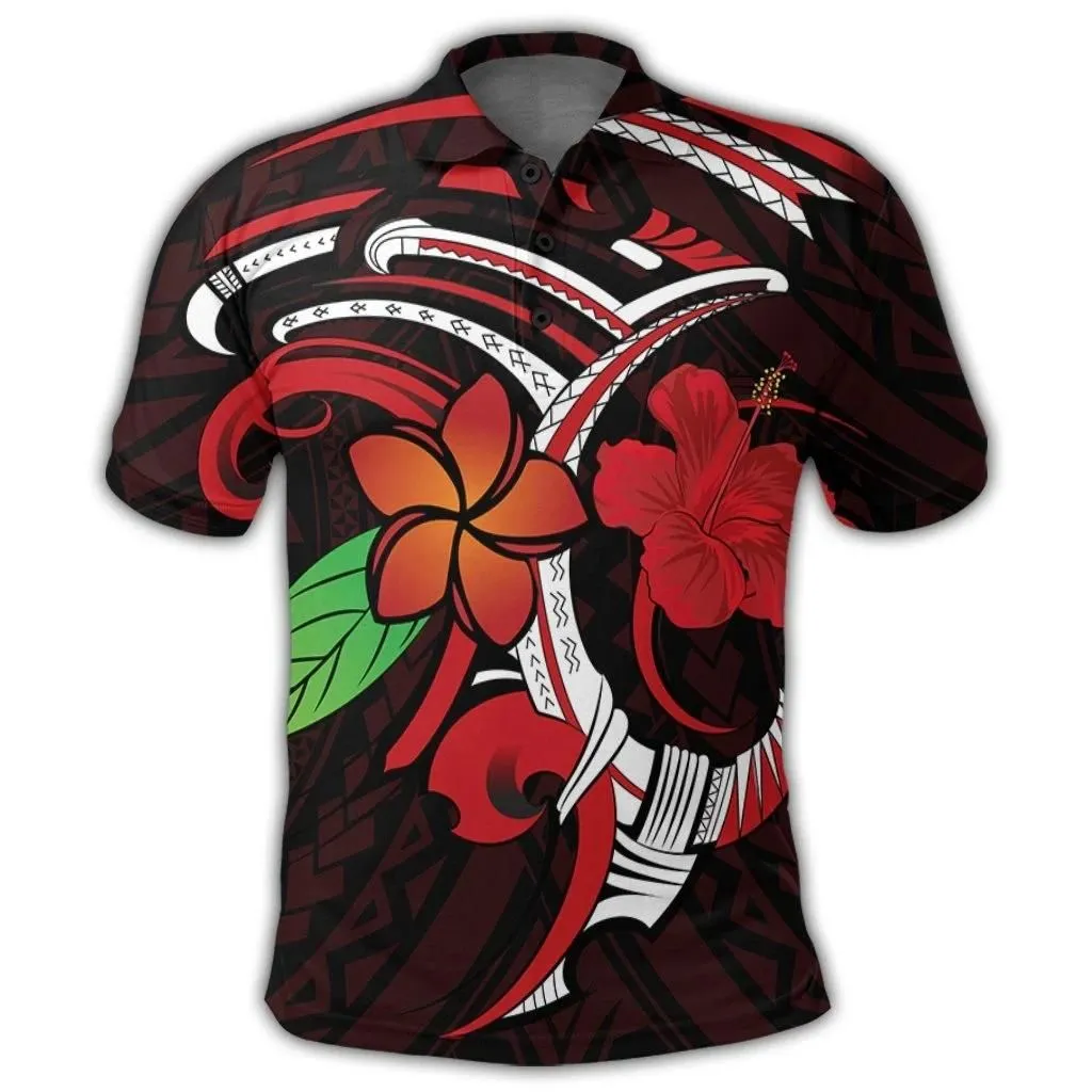 Alohawaii Shirt - Hawaiian Hibiscus And Plumeria Flower Polynesian Polo Shirt - AH - J4R