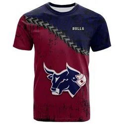 Lethbridge Bulls T-shirt Grunge Polynesian Tattoo - CA BASEBALL