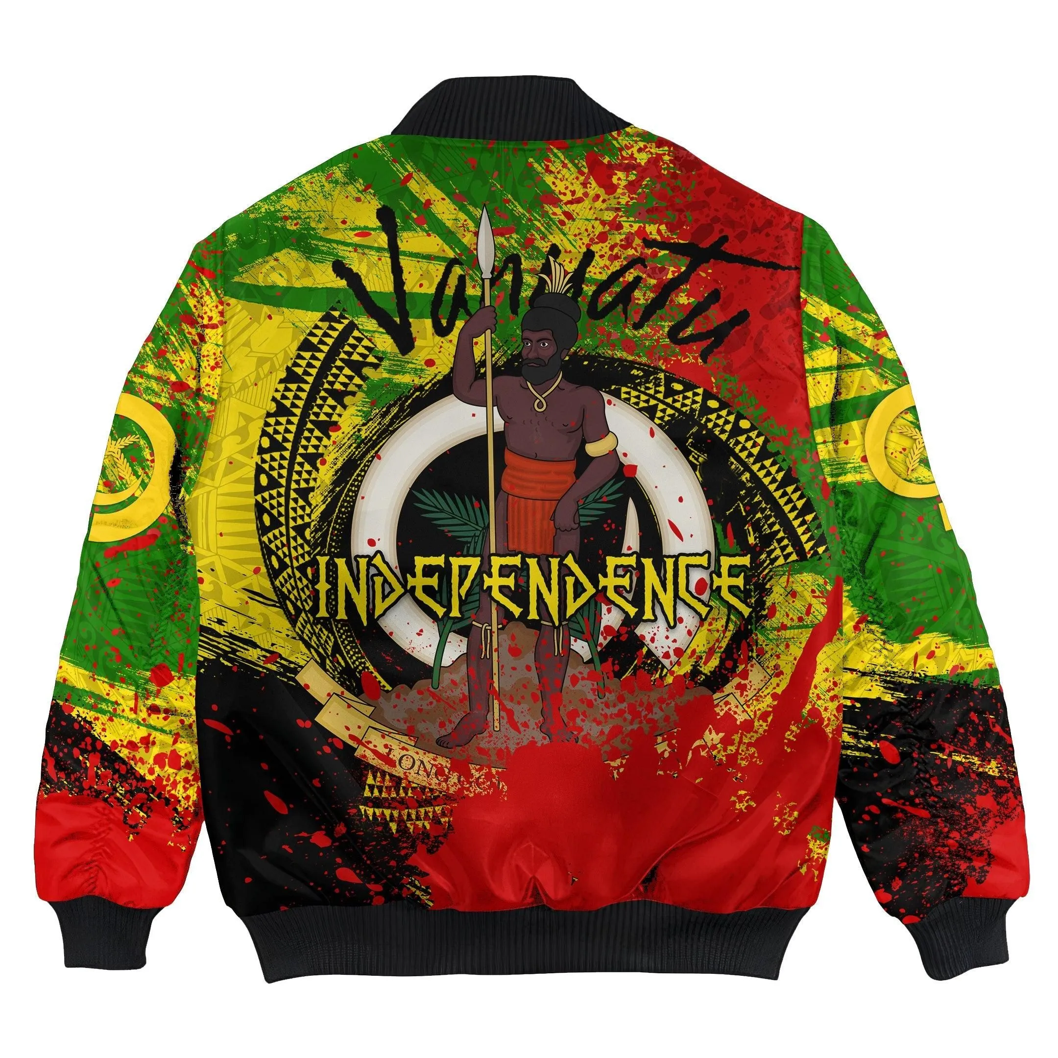 Vanuatu Independence Day Grunge Bomber Jacket  LT10