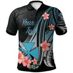 Wallis and Futuna Personalised Custom Polo Shirt - Turquoise Polynesian Hibiscus Pattern Style