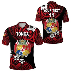 (Custom Personalised) Mate Maa Tonga Rugby Polo Shirt Polynesian Unique Vibes - Red, Custom Text and Number