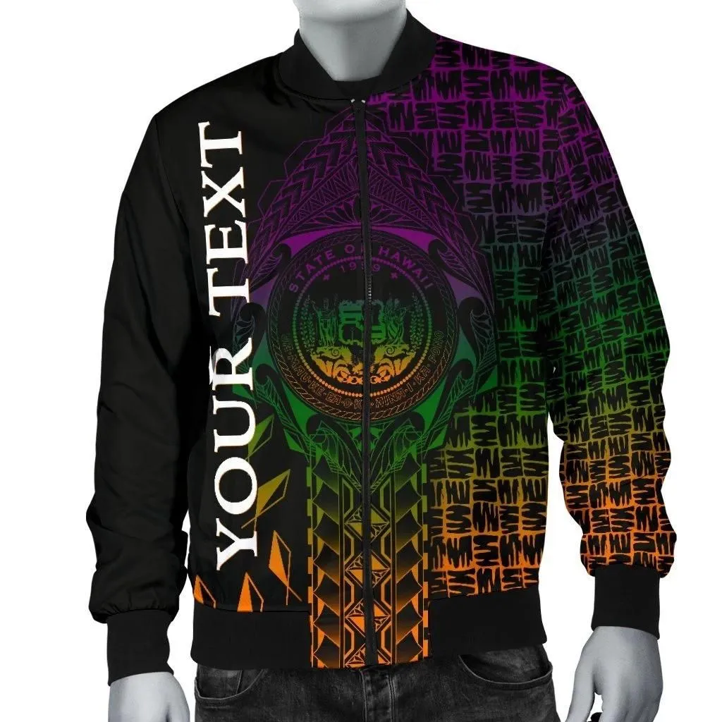 Alohawaii Jacket - Bomber Jacket Hawaii Custom Personalised - Kanaka Maoli Rocket Style - BN1828