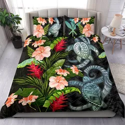 FamilyGater Bedding Set - Cover and Pillow Cases Kanaka Maoli (Hawaiian) Turtle Hibiscus Duvet Cover and Pillow Case TH5