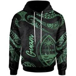 Guam Polynesian Hoodie - Poly Tattoo Green Version