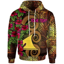 Tokelau Polynesian Custom Personalised Hoodie - Hibiscus Vintage