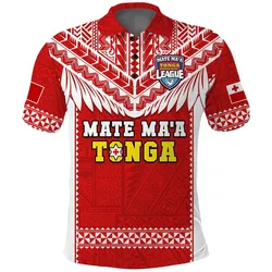 Tonga Rugby Polo Shirt Mate Maa Tonga Pacific Ngatu White LT14