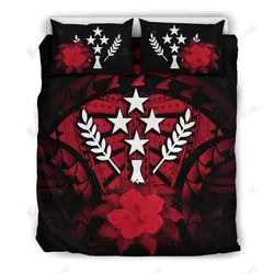 Kosrae Red Hibiscus Bedding Set Bedroom Decor