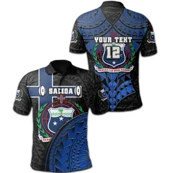 (Custom Personalised) American Samoa Rugby Polo Shirt Armor Style