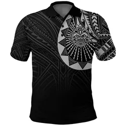 Polynesian Full Sleeve Tattoo Polo Shirt Silver Vibes LT7