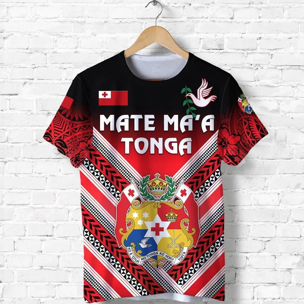 (Custom Personalised) Mate Maa Tonga Rugby T shirt Polynesian Creative Style, Custom Text and Number