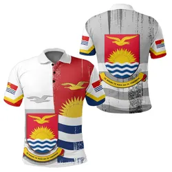Alohawaii Shirt - Polo Shirt Kiribati Flag Coat Of Arm - J4