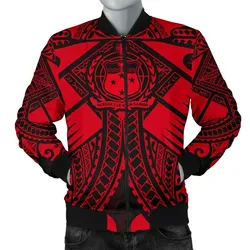 FamilyGater Jacket - Bomber Jacket Samoa Polynesian - Samoa Red Seal with Polynesian Tattoo - BN18