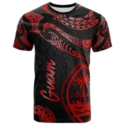 Guam Polynesian T-Shirt - Poly Tattoo Red Version